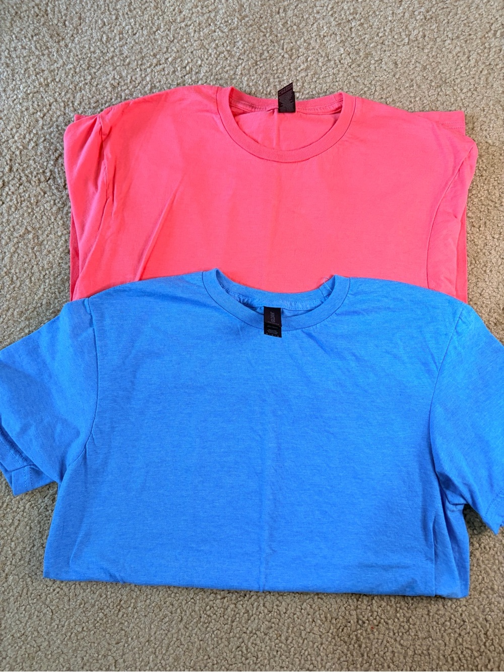 Women’s  Short Sleeve Crewneck T-Shirt - Blue & Pink